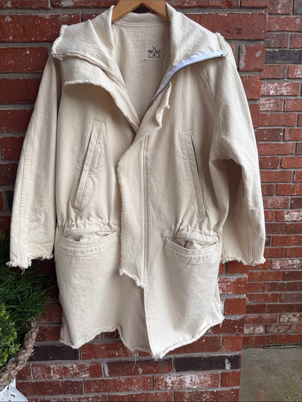 Tribe Kelley Beige Jacket that is Made in the States - Picture 3 of 14